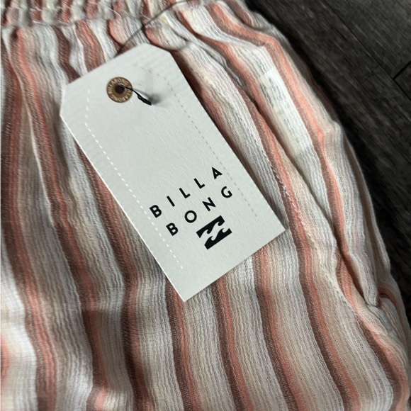 Billabong Pink and White Striped Pants - Picture 3 of 6